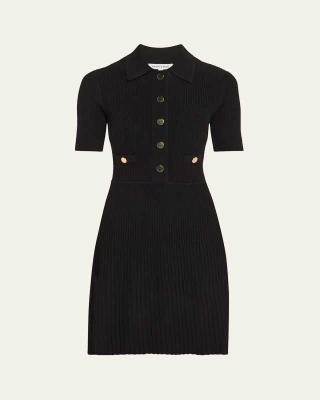 Lauper Short-Sleeve Ribbed Mini Dress